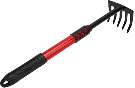 Focket Outils de nettoyage de gouttières, nettoyeur de gouttières multi-angles avec pelle, râteau à feuilles, adaptateurs à angle rotatif et perche d'extension de 1,7 m