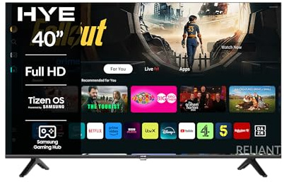 40 Inch TV Full HD Smart Television with Frameless Design, Bluetooth TV with Voice Control, Freeview, Wi-Fi, HDMI & USB Ports, Gaming Hub – 40FHDS1008