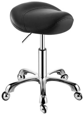 Sadelpall Med Hjul, 360° Vridbar Ergonomisk Stol, Justerbar Höjd 44 Till 58 Cm, For Kapning Av Hemmakontor, Spasalong(Color 1)