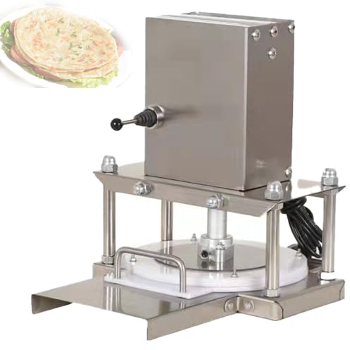 LjyAeono Electric Pizza Dough Press Machine, 22Cm Commercial Dough Roller Sheeter Pastry, Electric Stainless Steel Tortilla Press Machine for Pressing Pizza and Pasta Making