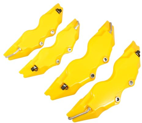 TOYZFRIENDY 3d Style Yellow Brake Caliper Covers Set of 2 for Front and Rear Cars Precision Caliper Wrap Protection Kit Automotive for Car Wheel