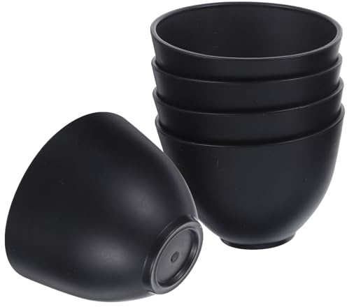 POPETPOP Juego de 5 Recipientes de Silicona para Mezclar Mascarillas Faciales Tamaño 105X7 CM Color Negro Herramienta Práctica para Mascarillas Caseras y Spa Facial