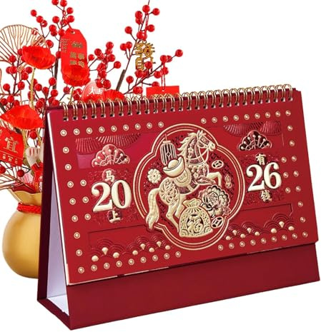 Monatskalender 2026, Stundenplaner, monatlicher Schreibtischkalender für das Jahr des Pferdes 2026, für Klassenzimmer, Esszimmer, Wohnzimmer, Schlafzimmer, Studium, Studenten, Kinder, Lehrer