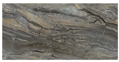 IZODEKOR Wandpaneele Marmoroptik 60x120 cm | Küchenrückwand Platte Wandpaneel | Pvc Wandverkleidung für Küche, Bad | Spritzschutz Küche | Wasserfest und Hitzebeständig | Smoky Brown
