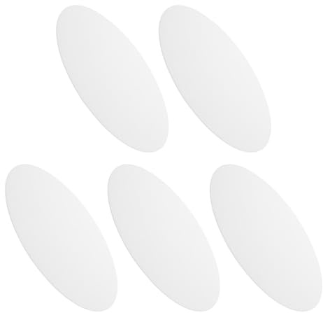LALAFINA Diffusore per lampada da soffitto 10 cm in acrilico rotondo bianco, set di 5 pannelli antiabbagliamento per lampade LED in uffici