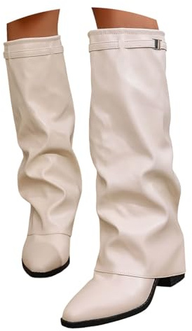 SKFLABOOF Bottes cuissardes pour femmes, bottes noires à talons hauts en cuir suédé, bottes à talon bloc, bottes noires de hauteur genou avec talon haut, bottes en cuir suédé avec talon bloc