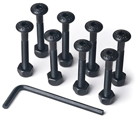 Loaded Boards Button Head Longboard Skateboard Hardware Bolt Pack w/Hex Tool (1.5 inch)