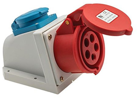 CEE Kombi Steckdose Wandsteckdose Schuko 16A 230V 400V 5 polig IP44