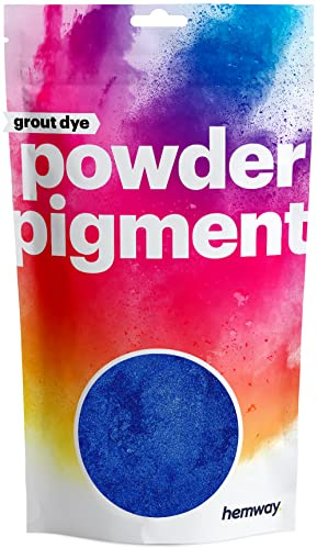 Hemway Grout Powder Pigment Metallic Sapphire Blue 100g, Coloured Dye | for Grout, Cement, Concrete, Mortar, Plaster, High Colour Saturation