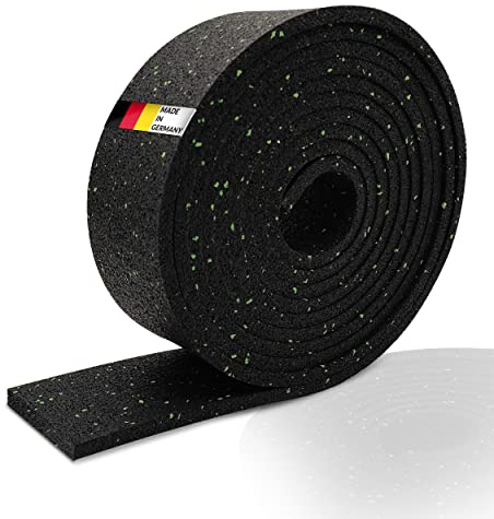 PKD 720 5000 x 80 x 10 mm Terrassenpad, Terrassenpads, Gummigranulat, Terrassenbau Rolle Streifen Terrasse Bautenschutzstreifen