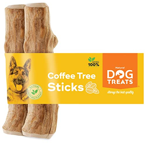Natürlicher Kauknochen aus Kaffeeholz für Hunde und Welpen - Kaustab, Kauspielzeug, Hundespielzeug - S - 2U