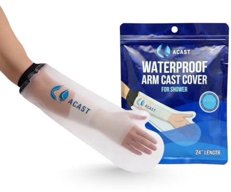 ACAST Arm Cast Cover for Shower - Waterproof Cast Cover for Injuries & Plaster, Reusable Hand Sleeve Dressing Protector, Wrist, Elbow & Fingers