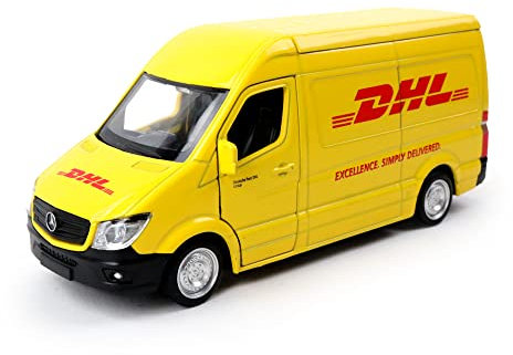 MGM TURBO CHALLENGE - Camion DHL - City - 850318-1/36 - Auto a Frizione Retrò - Giallo - Metallo - Giocattolo per Bambini - Auto - Veicolo - Regalo - A partire dai 3 anni