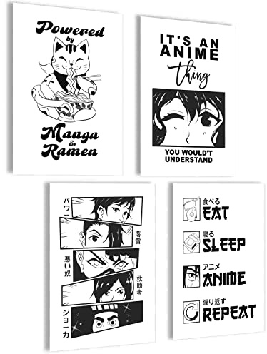 Mojoliving Anime Poster Set | Manga Wall Bilder | Fantastische Geschenke für Fans | Ästhetisches Poster für Wandcollage