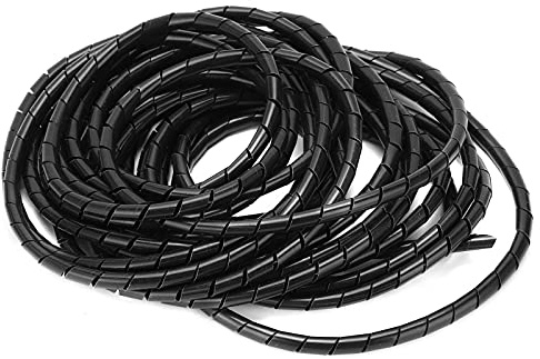 Cable de envoltura de alambre en espiral, organizador de alambre en espiral, fácil de operar para la vida en el hogar, para cableado en sala de computadora para taller