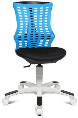 TOPSTAR Sitness S'neaker Elasto ergonomischer Schreibtischstuhl, Kinderdrehstuhl mit bewegter Sitzfläche blau