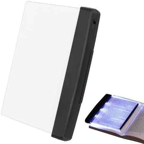 Flache Buchlichter,LED Leselichter,Lightwedge Buchlicht,Leselampe, Buchlampe Light Panel,Book Light Buchlicht,klare LED-Buchseitenleuchte,Tragbare Flachplattenlampe,für Nachtlesungen im Bett