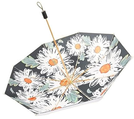 Taschenschirme Winddichte Regenschirme, faltbare Regenschirme, tragbarer Regenschirm for Damen, Sommer, doppellagiger Sonnenschutz, kompakt, sonnig, mit doppeltem Verwendungszweck Regenschirme ( Color