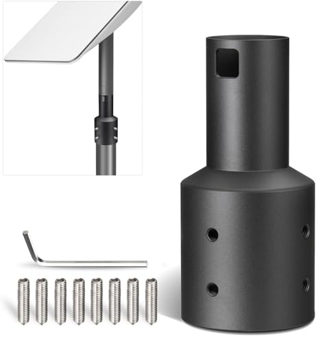 Bingfu Adattatore Manica Kit Montaggio Palo per Antenna Satellitare Parabolica Starlink Gen2 V2 - Adatto a Diametri di Tubi Fino a 2 pollici - Supporto Sicuro per Manicotto con Nervatura Antirotazione