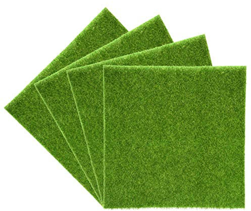 Nikou Kunstrasen, 2 Größen, Rasenteppich Meterware, Synthetische Kunstrasenmatte, Rasen, Rasen, Garten, Mikrolandschaft, Ornament, Heimdekoration (30 * 30cm)