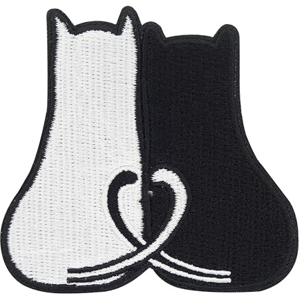 Finally Home Patch zum Aufbügeln - Cat Love | Katzen Patches, Aufbügler, Herz Flicken, Aufnäher Katze