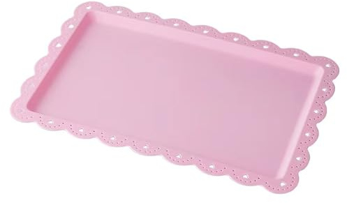 Soporte de plástico para cupcakes de 3 niveles, soporte de plástico para cupcakes, frutas, chocolates y más (bandeja rosa)