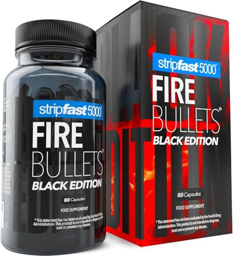 Fire Bullets Max Strength Black Edition for Women and Men - Pack of 1