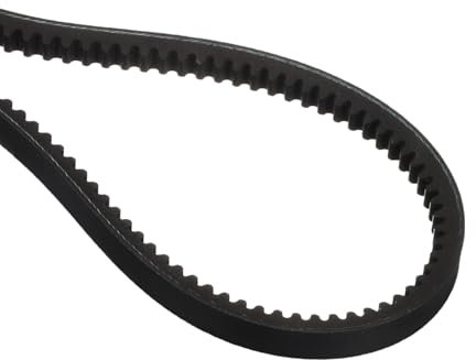 sourcing map AX45 EPDM V-Belt, Raw Edge Cogged Industrial Rubber V Belt 1/2 Width x 45 Inside Circumference