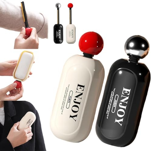 Enjoy - Rullo per pelucchi portatile, 2 in 1, lavabile, con spazzola per la rimozione dei peli nascosti, riutilizzabile, per vestiti, mobili, peli di animali domestici (2 pezzi)