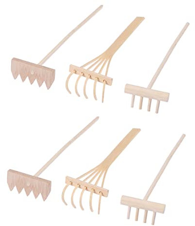 UPKOCH 6pcs Mini Zen Garden Rake Bamboo Accessory for Sandbox Miniature Garden Decoration Tools for Meditation Accessories