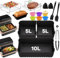 Molde Silicona Freidora de Aire para COSORI Dual Blaze TwinFry 10L,17 Piezas Reutilizable Accesorios Freidora de aire,para Air Fryer, Microondas, Horno Moldes de Silicona