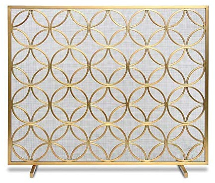 Écran de Protection pour cheminée, FireplacesProtection, avec Grille métallique, Protection pour bébé en Fer forgé, 99 cm de Large x 79 cm de Haut