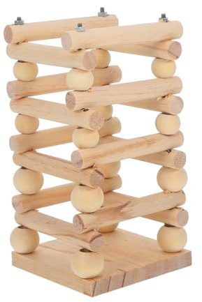 LOORGVEL Multifunktionaler Kaninchengrasfutterspender Holz Langlebiges Naturmaterial für Kleintiere Wie Hamster und Meerschweinchen Futterstation für Käfige