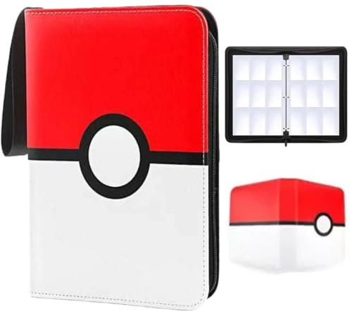 9-Pocket Trading Card Binder Holds 900 Cards - Includes 50 Removable Sleeves, Portable Zippered Card Album, Protective Game Card Storage Case for Collectors (9 pockets 900)