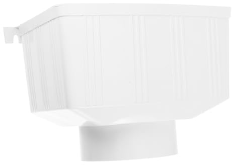 Gatuida PVC Tubo Scarico Rettangolare per Acqua Piovana Deviatore per Grondaia Resistente e Facile da Installare Kit Completo per Ville e Capannoni Accessorio per Raccolta Efficiente