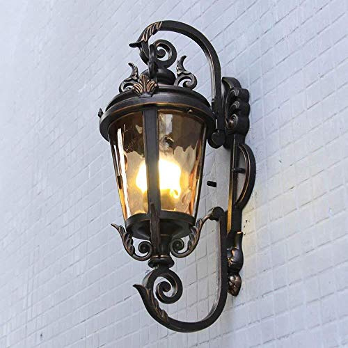 Faretto LED da incasso, Lampada da parete con corridoio da parete da esterno Sconce sconde tradizionale illuminazione del patio portico con base E27(Xs)