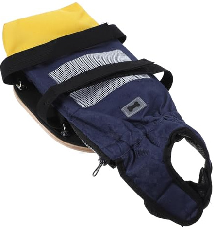 Gadpiparty Carrellino per Cani Disabili con Ruote, Design Portatile in Poliestere e Legno, Supporto Gambe Posteriori per Uso Interno ed Esterno