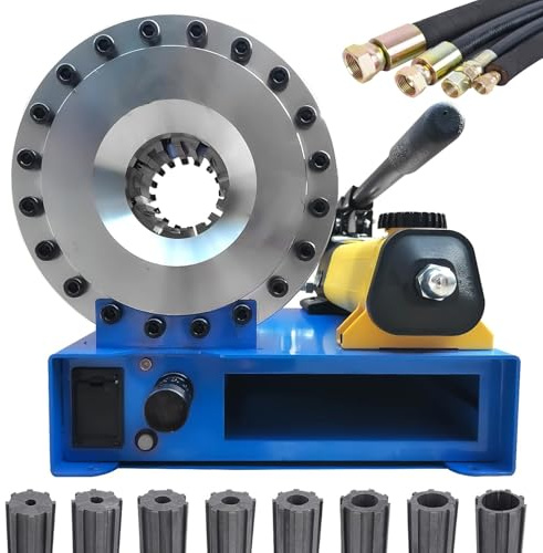 Crimpatrice idraulica per tubi – Strumento di crimpatura manuale per tubi con 8 matrici (10-30 mm) per applicazioni automobilistiche e industriali