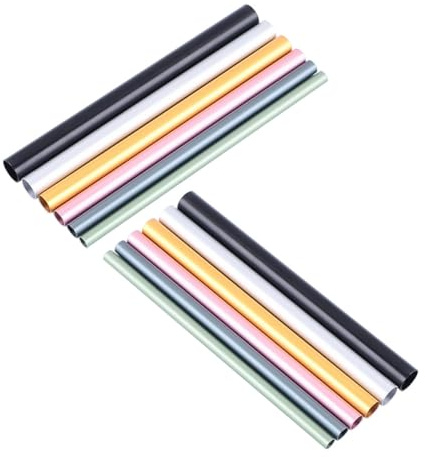 Lot de 6 set de set de Tubes de Modelage pour Ongles, Tige Courbe en C en Aluminium, Outil de Manucure Portable et Robuste pour French Manucure