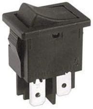 Interruttore Luminoso bipolare Faston 4 '8 mm Electro dh. Colore: Nero e Rosso 11.188.il/f4/nr 8430552015283