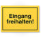 Komma Security Eingang freihalten Schild 30 x 20 cm Hinweisschild Tür von Eingängen Ausgängen Warnhinweis Parken verboten abstellen verboten Ausgang freihalten