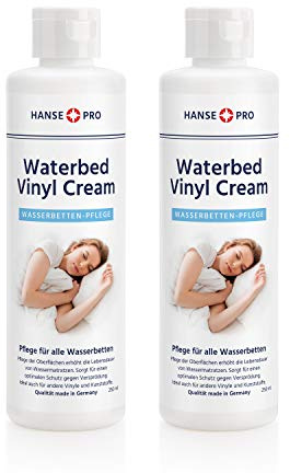 Hanse Pro Wasserbett-Vinyl-Creme (2 x 250 ml) I Wasserbetten-Pflege I Wasserbett-Zubehör I Für Alle Wasserbetten Geeignet