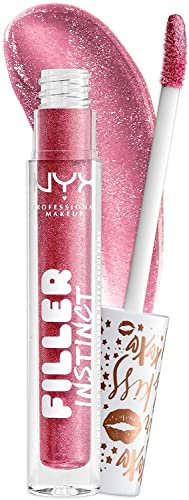 NYX Professional Makeup Filler Instinct Plumping Polish, Shimmery Lip Gloss, Hydrating & Conditioning, Vegan Formula, 2.5 ml, Shade: Major Mouthage