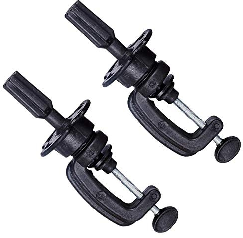 minzhenamz 2 Stück Einstellbar Übungskopf Halter Ständer Trainingsköpfe,Schaufensterpuppe Kopfstand,Cosmetology Halteklammer/Stand für Trainingskopf,Tischklammer Clip Stütze,Schwarz