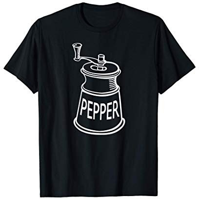 Molinillo de pimienta disfraz Sal o Pepper Simple Halloween Camiseta