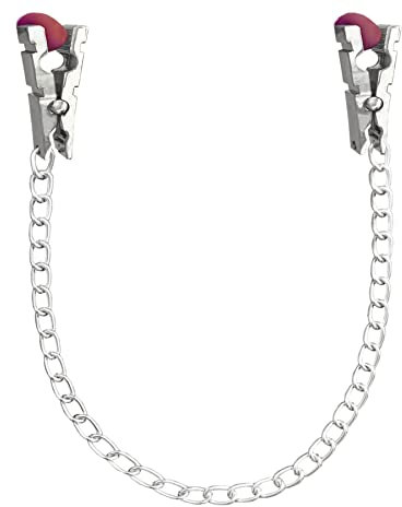 OnundOn Nippelklemmen Brustwarzen Sex Nipple Clamps mit Metallkette Brustwarzenklemmen für BDSM Erotik SM Sexspielzeug Extreme Paare Stahl Nippel Greifer mit Kette