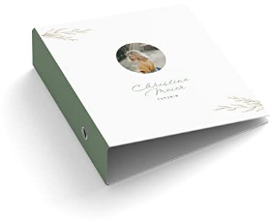 easyprint Ringordner • Ordner | personalisiert mit Foto + Wunschtext | Tutorin | weiß/grün | Mit Griffloch | für DIN A4 | 7,4 cm breit | Tutor | gestalten