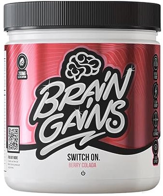 Brain Gains Switch On Original (225g) Berry Colada - Pre-Workout - Gaming Booster