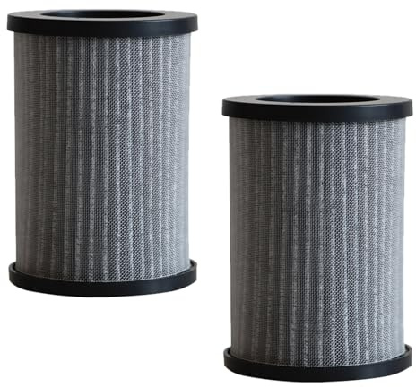 Carkio 2 Pack High-efficiency Activated Carbon 2-IN-1 Replacement Filters for Pure Enrichment Purezone Mini Portable Air Purifier (PEPERSAP)