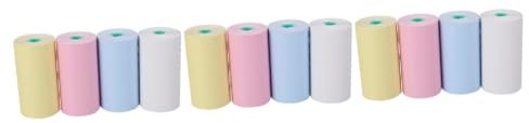 SHINEOFI 12 Stk Thermopapier Thermoaufkleber-Druckpapier Farbdruckerpapier Kopierpapier buntes Druckpapier Papier für Thermodrucker hitzeempfindlich Quittungspapier Verbrauchsmaterial PVC